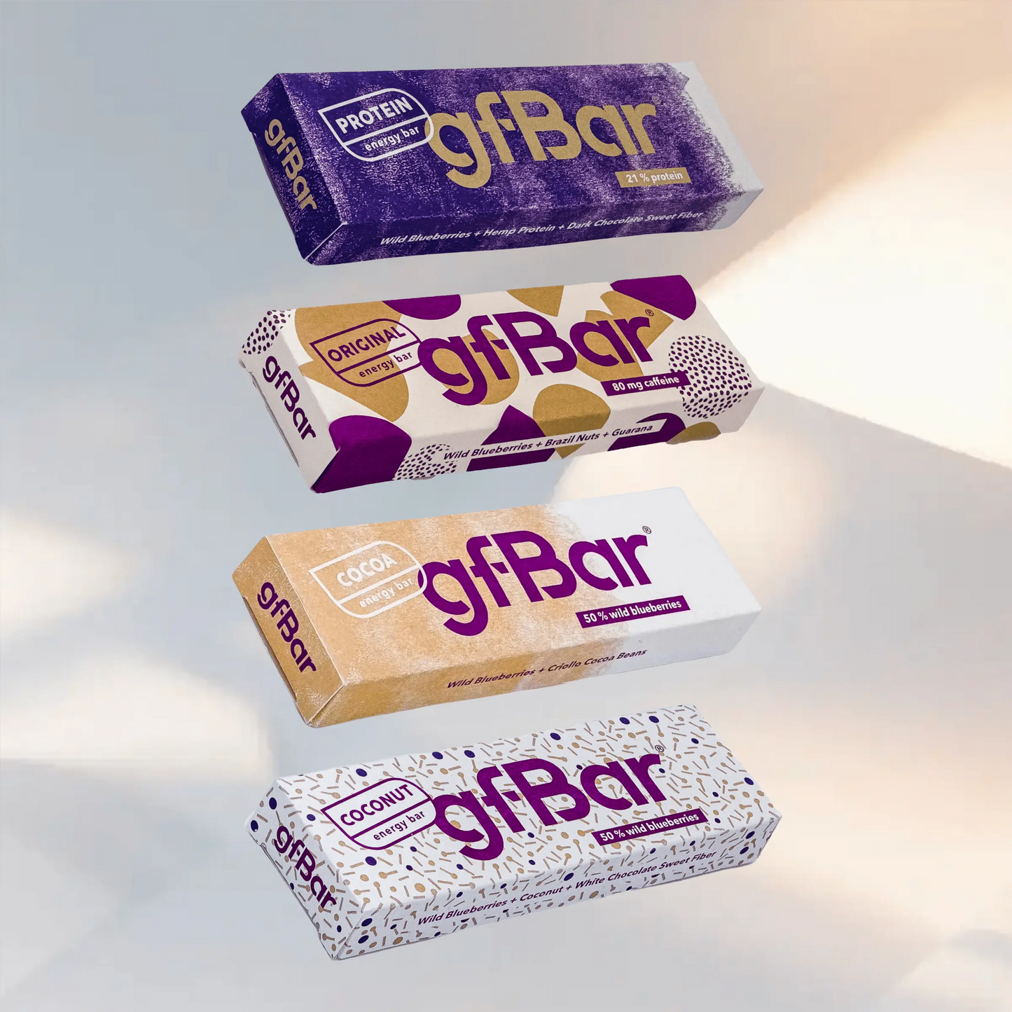 12x gfBar VARIETY (3x ORIGINAL + 3x COCOA + 3x COCONUT + 3x PROTEIN) gfBar