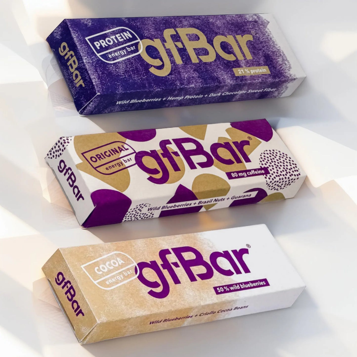 12x gfBar VEGAN (4x COCOA + 4x ORIGINAL + 4x PROTEIN) gfBar